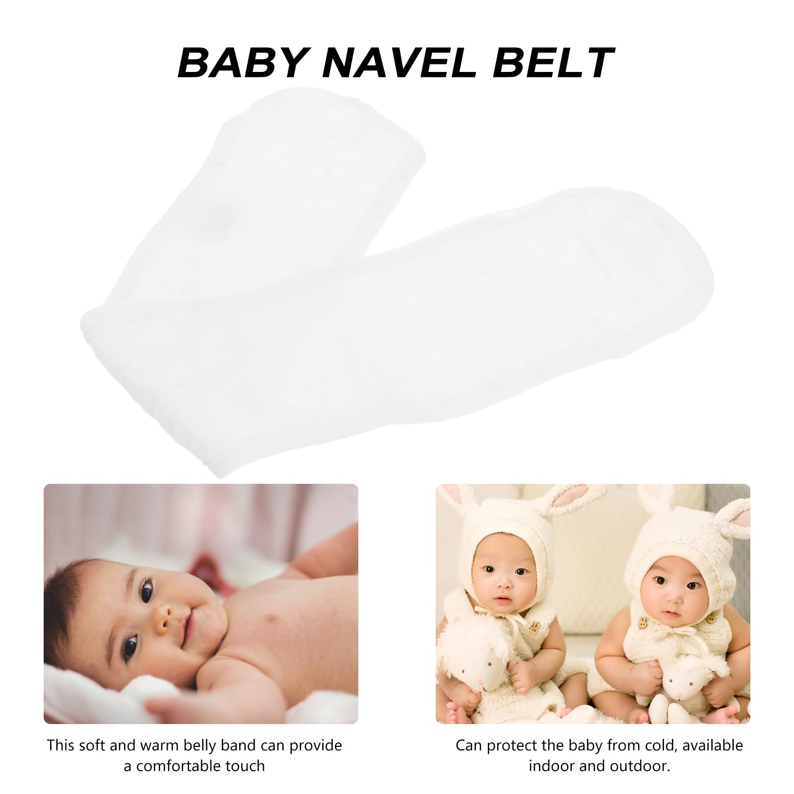 Healifty belly band in white color presents clean, simple styling