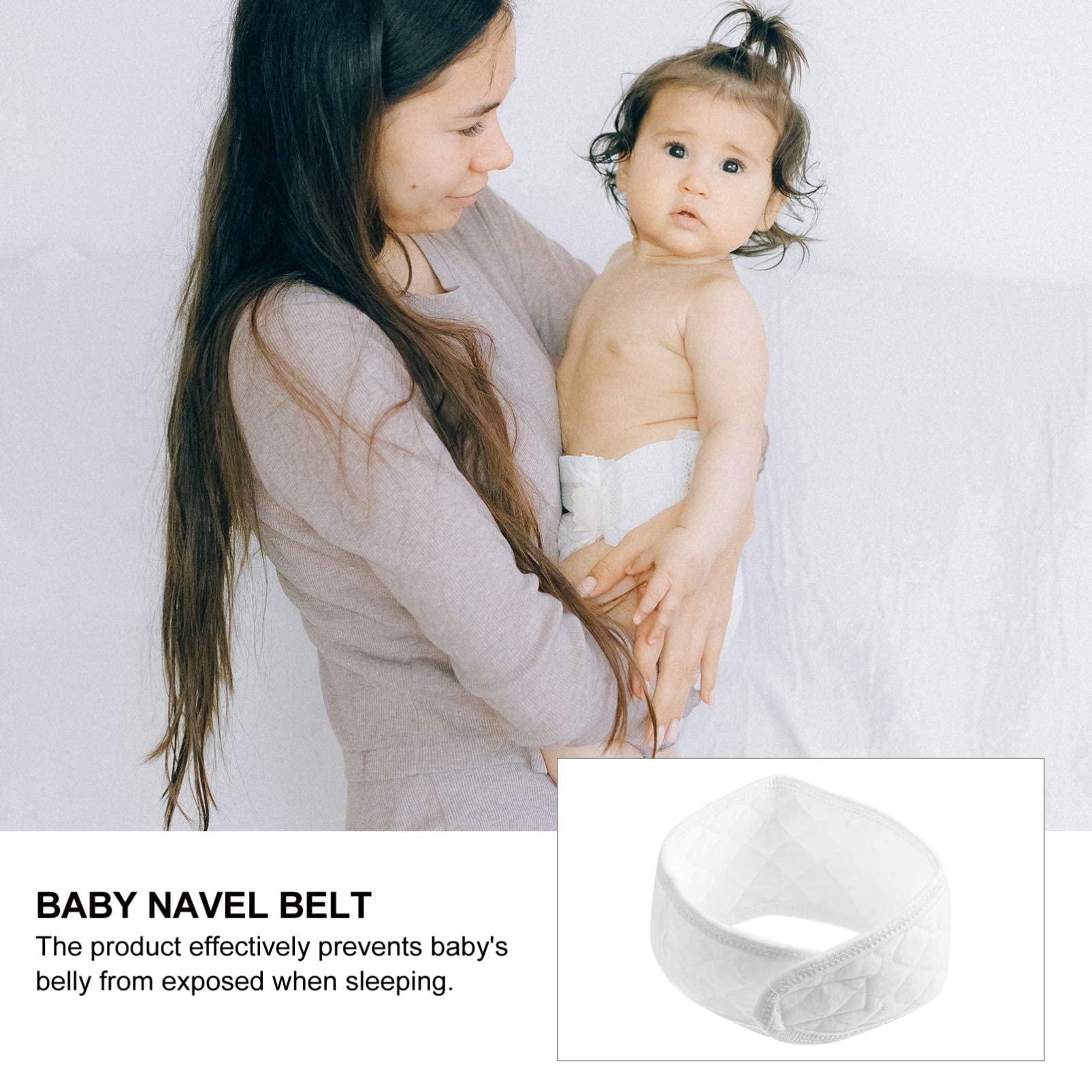 Healifty infant belly band being fastened for easy daily use