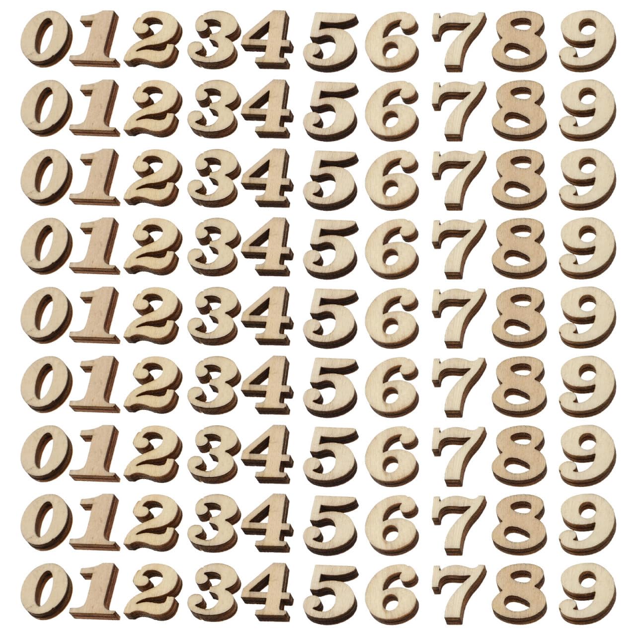 Healifty wooden numbers 200 pcs pack ideal for scrapbooking and home decor