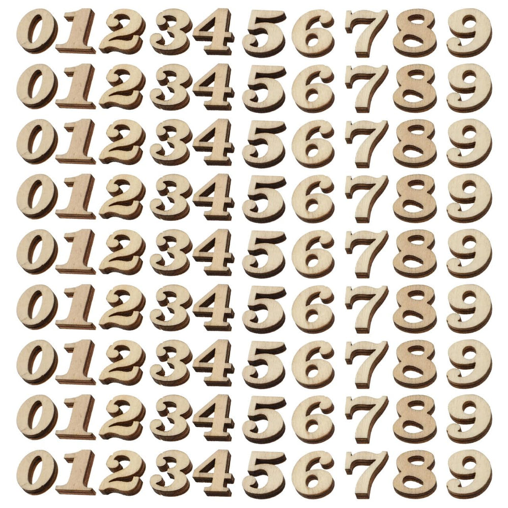 Healifty wooden numbers 200 pcs pack ideal for scrapbooking and home decor