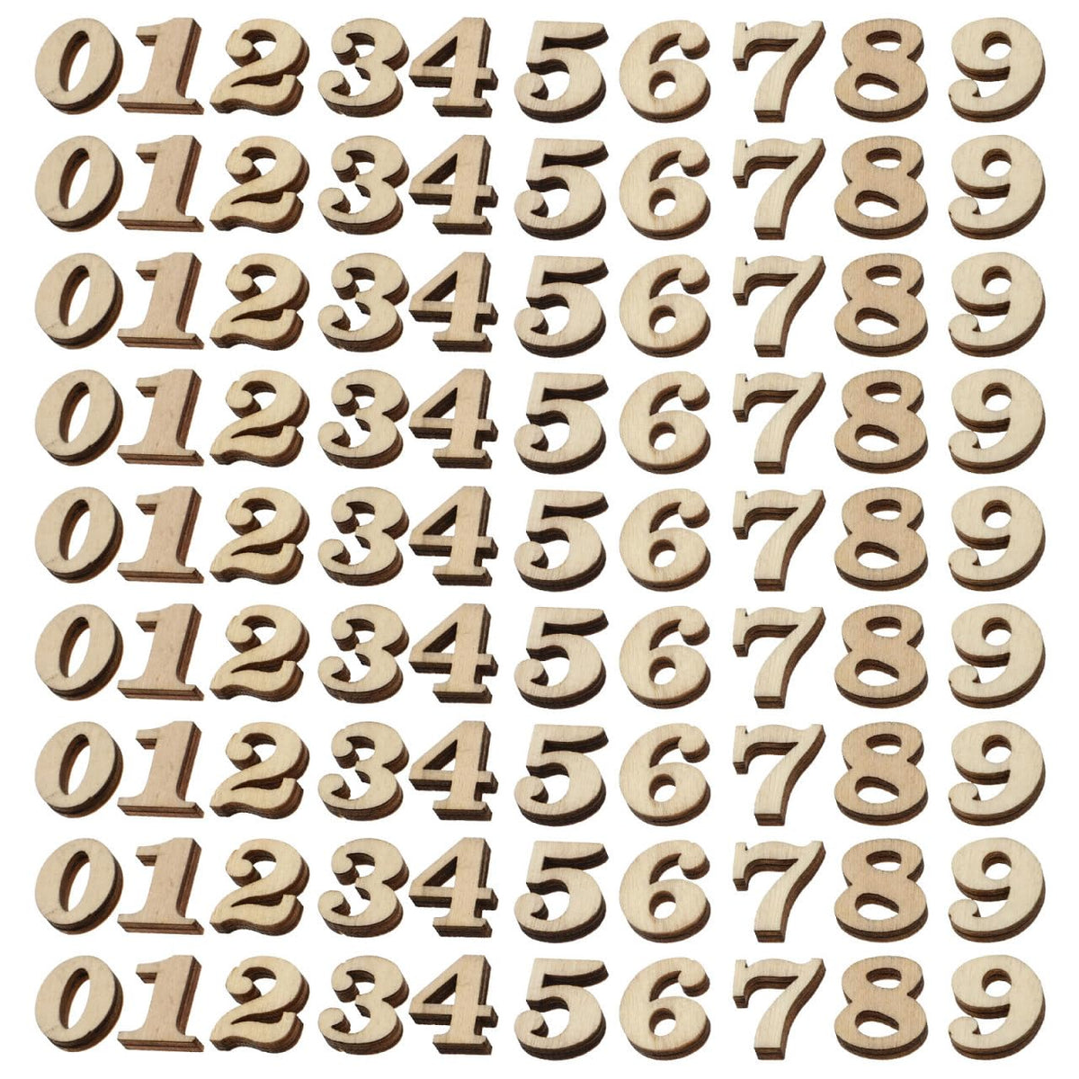 Healifty wooden numbers 200 pcs pack ideal for scrapbooking and home decor