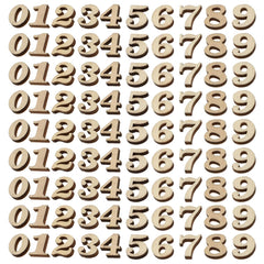 Healifty wooden numbers 200 pcs pack ideal for scrapbooking and home decor