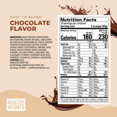 Healthy Heights Grow Daily chocolate mix tub ready to serve protein shake for growing kids.