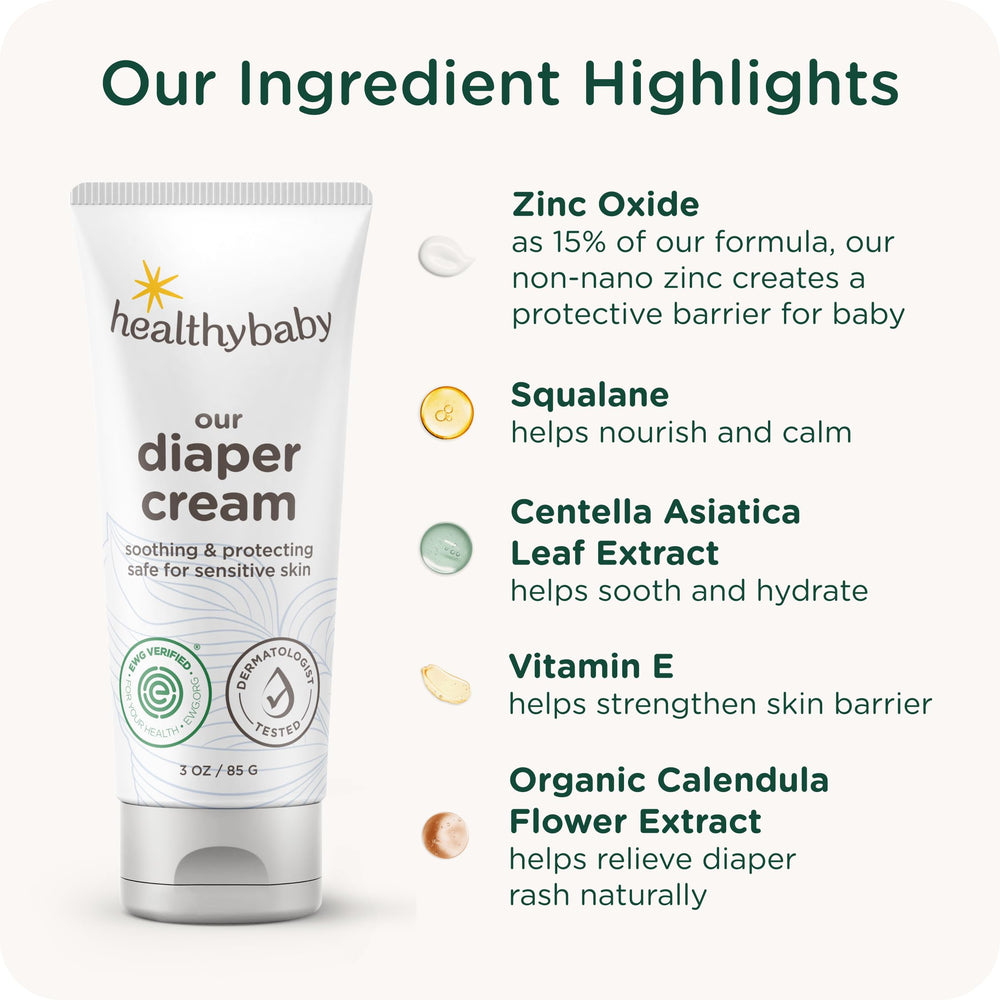 HealthyBaby Diaper Cream is microbiome friendly to preserve natural skin balance.