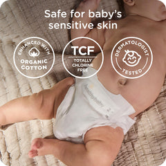 HealthyBaby FlashDry Core provides reliable leak protection for day and night use.