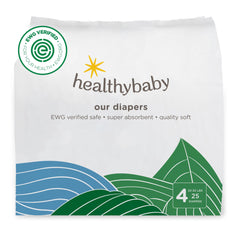 HealthyBaby Our Diapers packaging showcases recyclable materials for eco-conscious families.