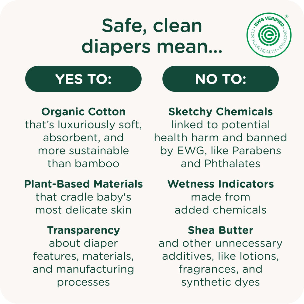 Healthybaby Our Diapers safety certifications logos indicate trusted standards