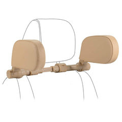Heapany Roadpal headrest pillow close-up in leather for enhanced comfort on trips