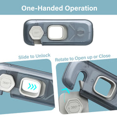 Heart of Tafiti drawer lock installed showcases versatile safeguarding for drawers and appliances.