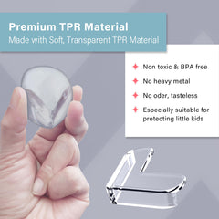 Heart of Tafiti corner guards close-up showing soft TPR material for safe, non-toxic padding.