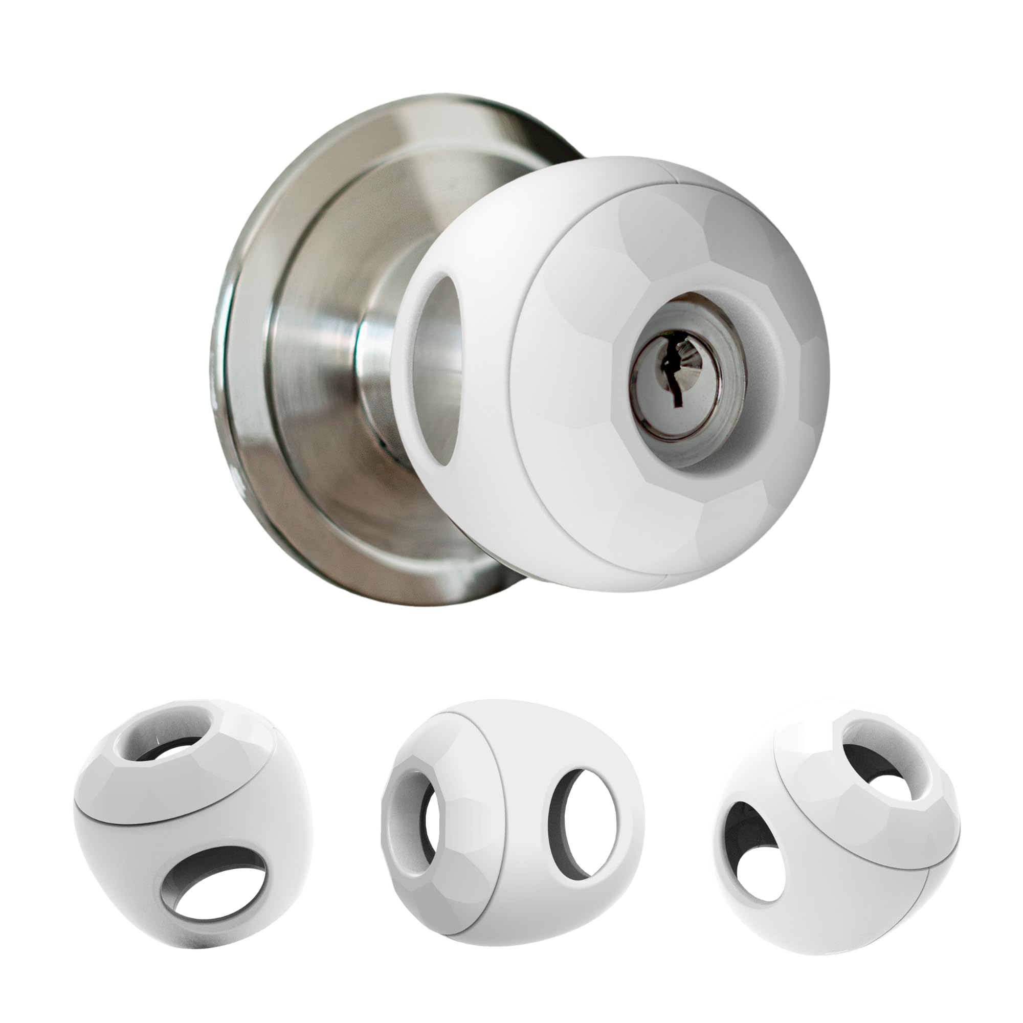 Heart of Tafiti door knob covers pack front view for toddler safety and easy grip holes
