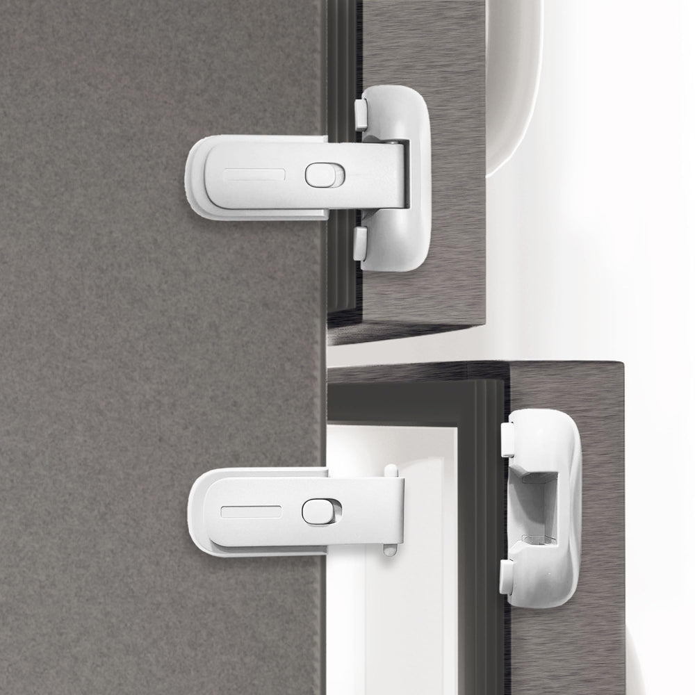 Heart of Tafiti fridge lock packaging demonstrates secure kid-safe design for busy kitchens.