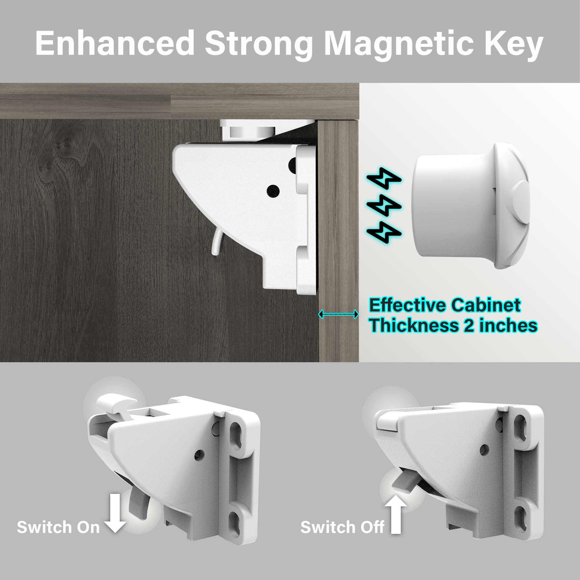 Heart of Tafiti adhesive tape shows tool-free, sturdy installation for cabinets.