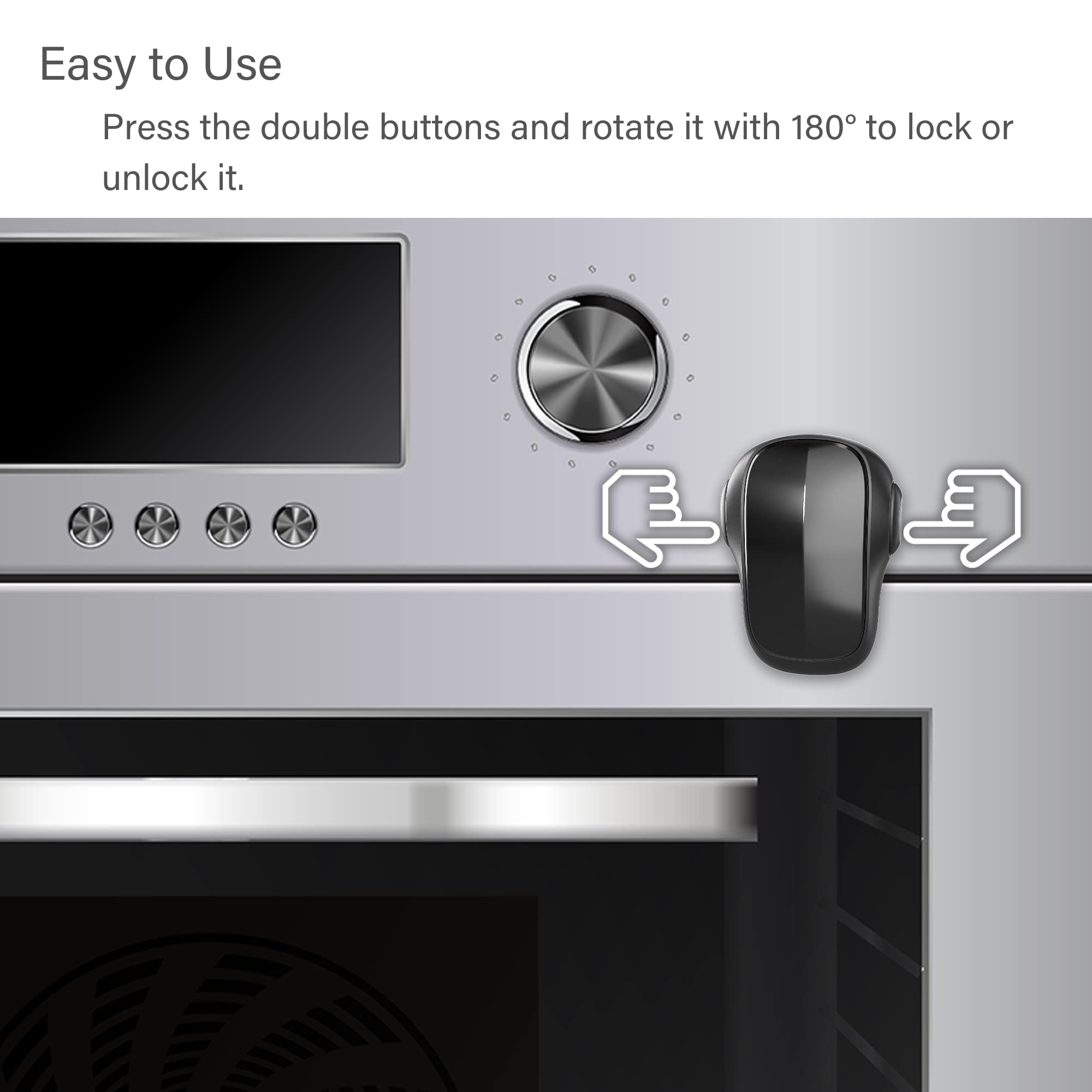 Heart of Tafiti oven lock double buttons allow one-handed locking