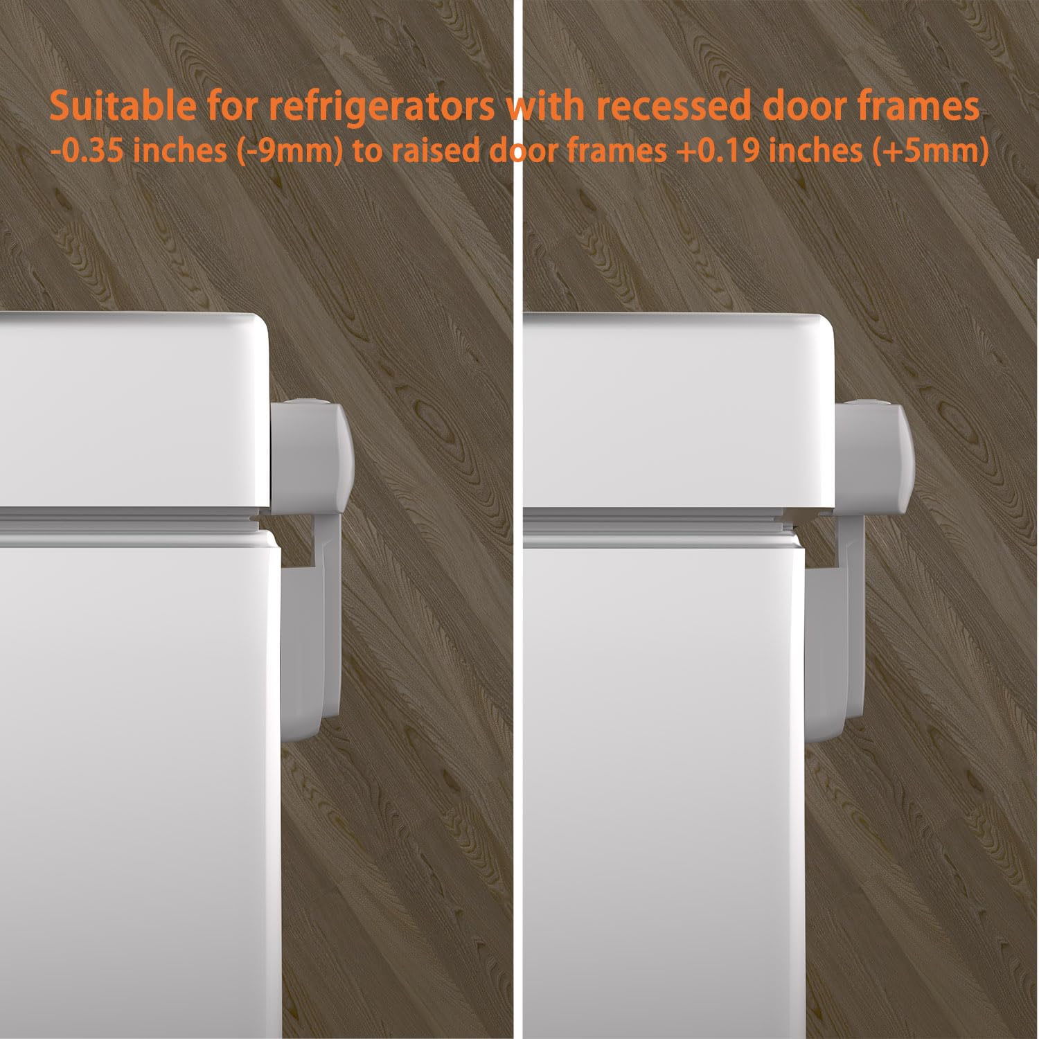 HEOATH refrigerator-lock-wide-application demonstrates compatibility with various fridge doors