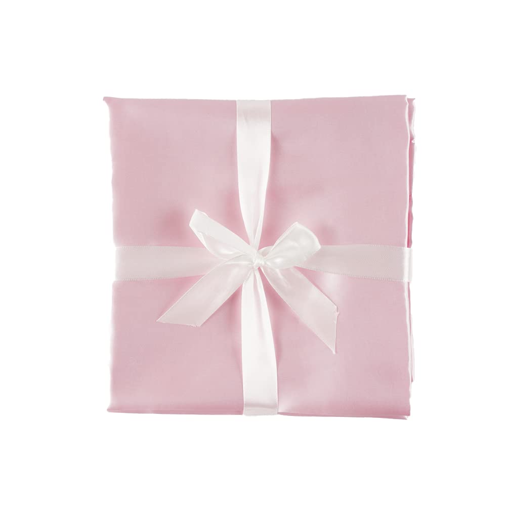 Heavens Cuddles double-sided satin blanket pink folded for cozy snuggle moments