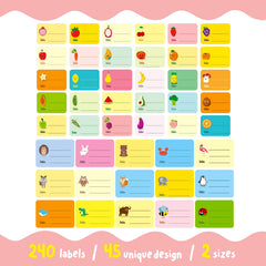 Hebayy small labels 1.2x0.8 inches fit bottles and pouches.