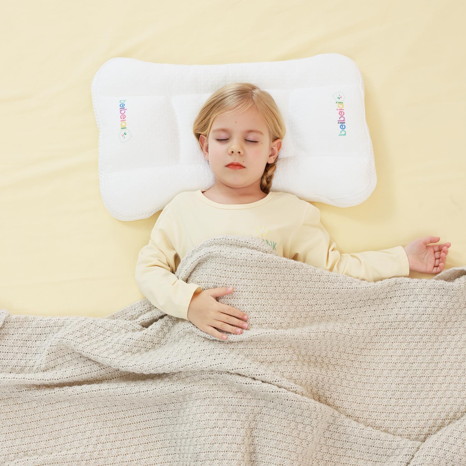 Hebove Kids Pillow supports easy cleaning with machine washable care.