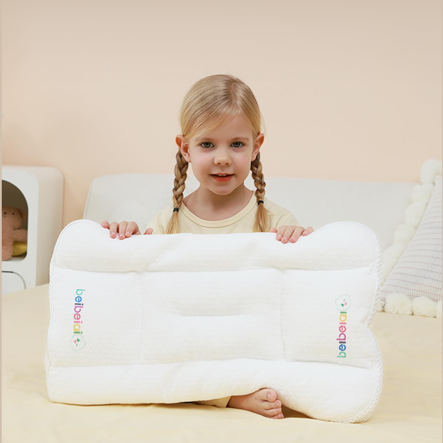 Hebove Kids Pillow showcases summer cooling layer for hot nights.