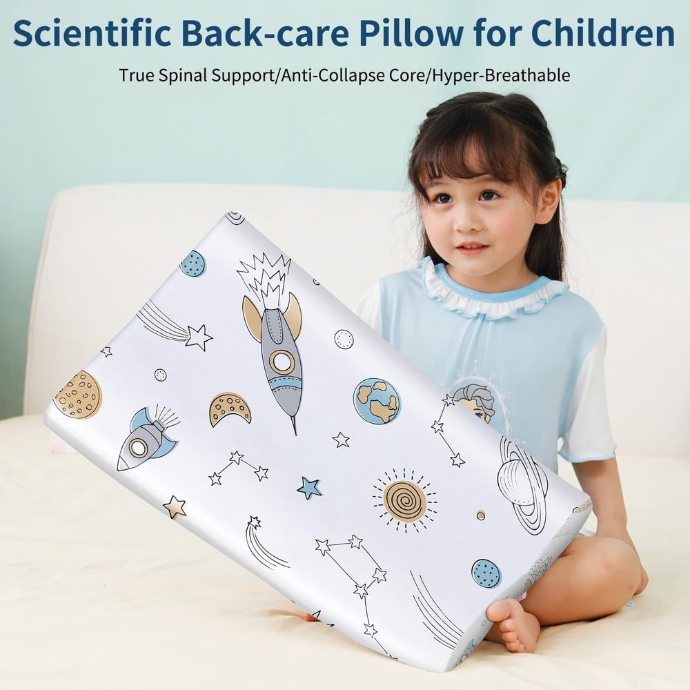 Hebove memory-foam-ventilation-holes highlights improved airflow for cooler, more comfortable naps.