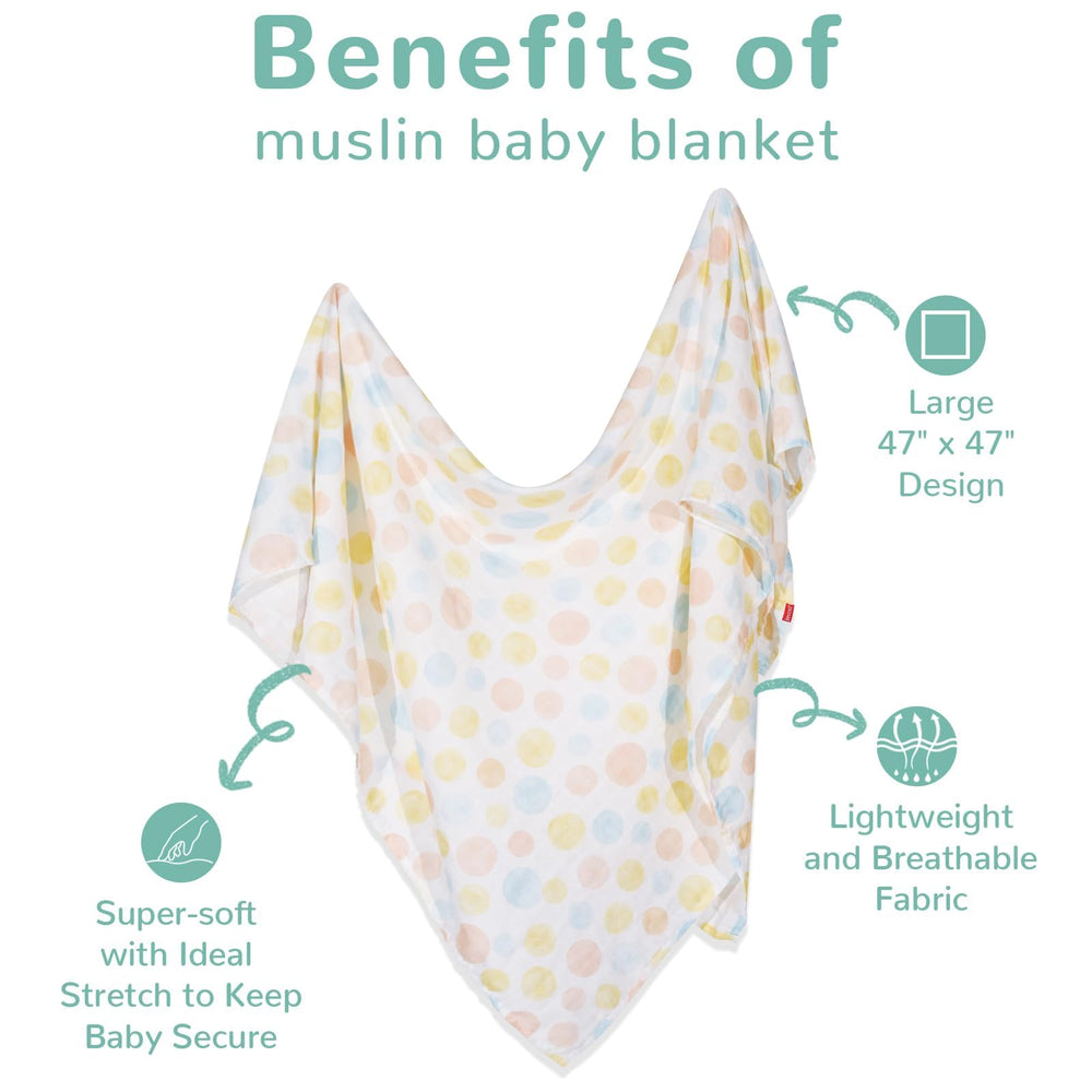 HECCEI 47x47 swaddle size in use providing ample coverage for easy wrapping