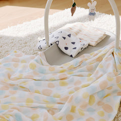 HECCEI bamboo-cotton muslin softness highlights plush feel for newborn swaddling