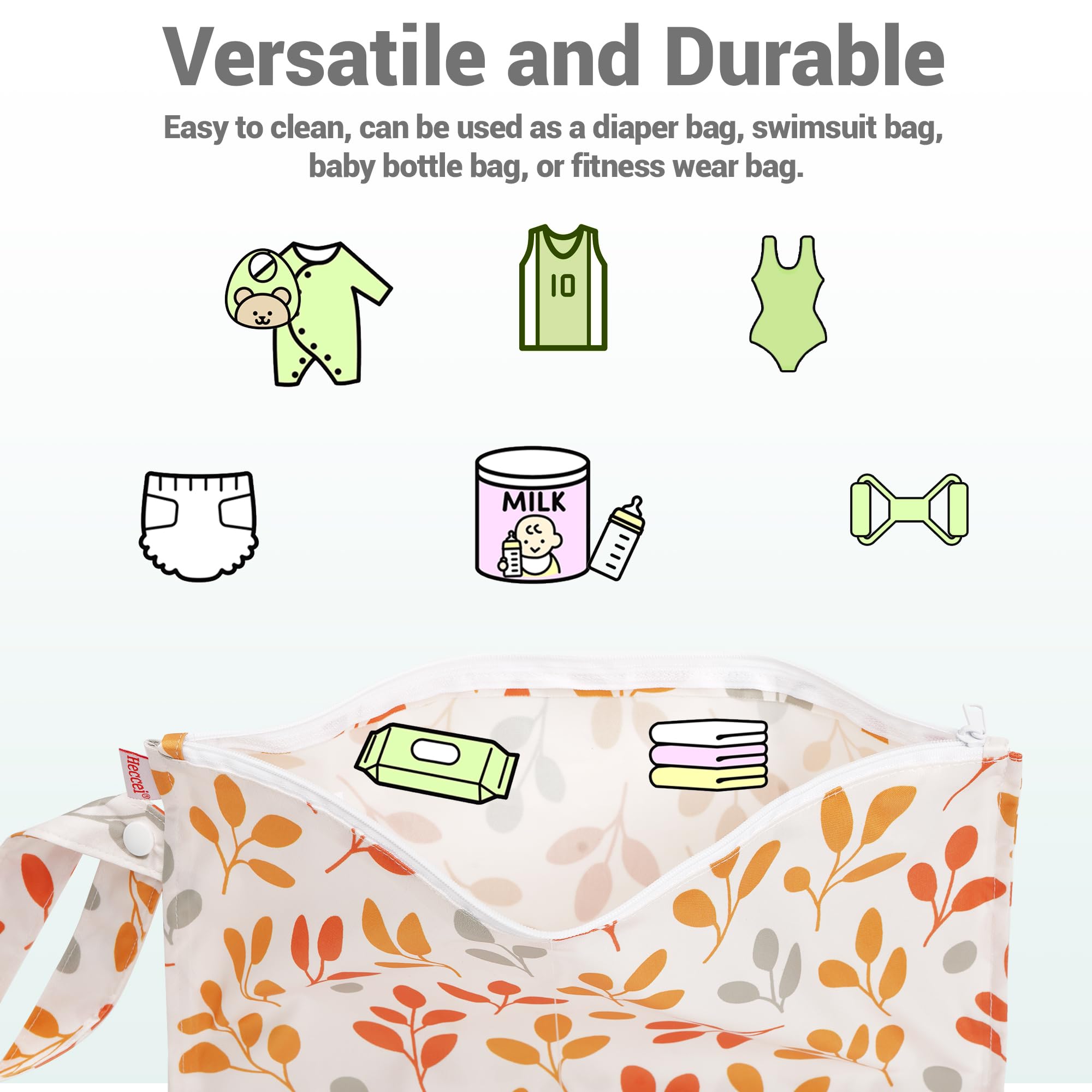 HECCEI Wet Dry Bag Bubble Play folded compact design for travel