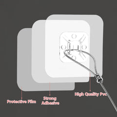 Heclia adhesive anchor closeup shows strong no-drill attachment for quick installs.