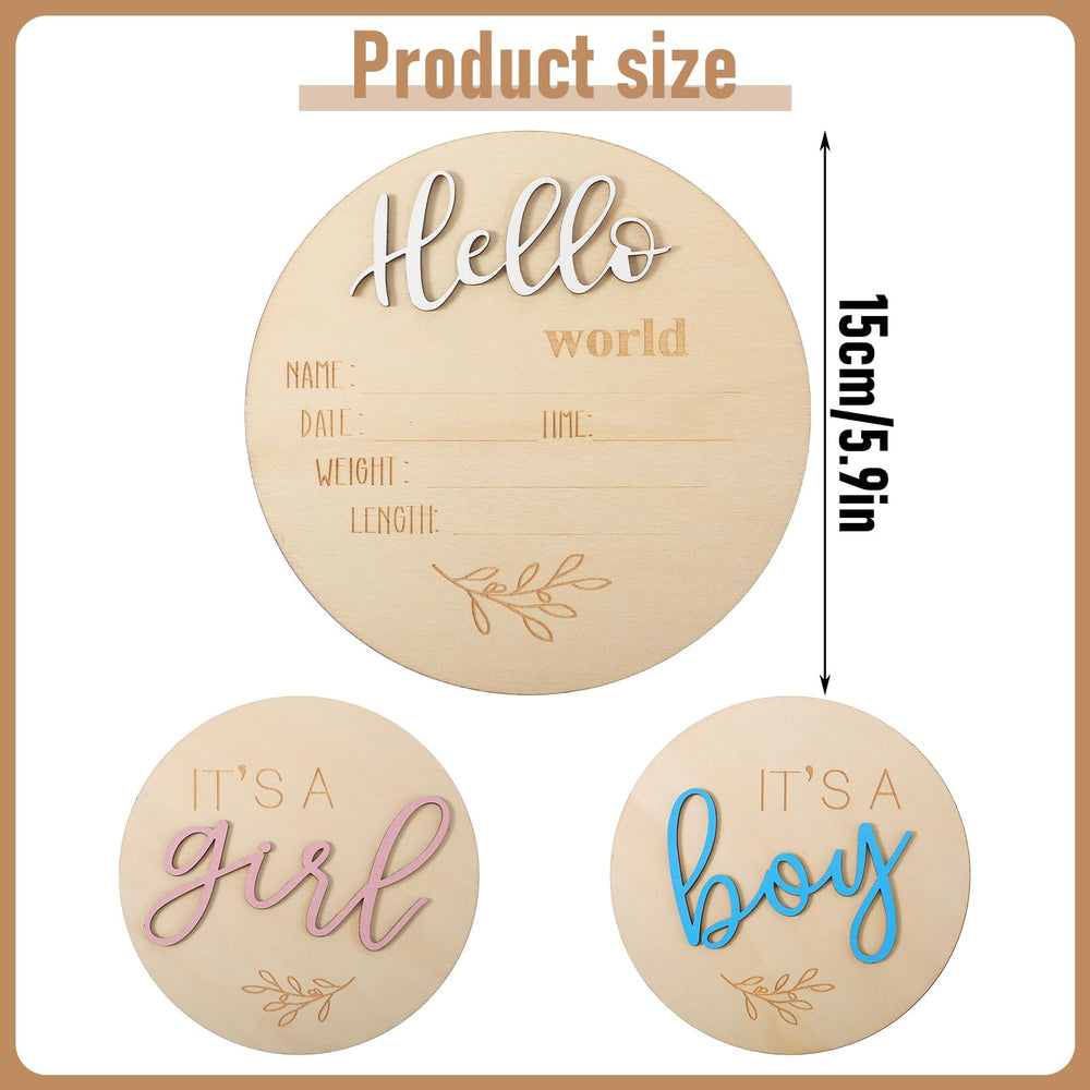 Heclia Baby Announcement Sign handwritten birth details area for personalized memories.
