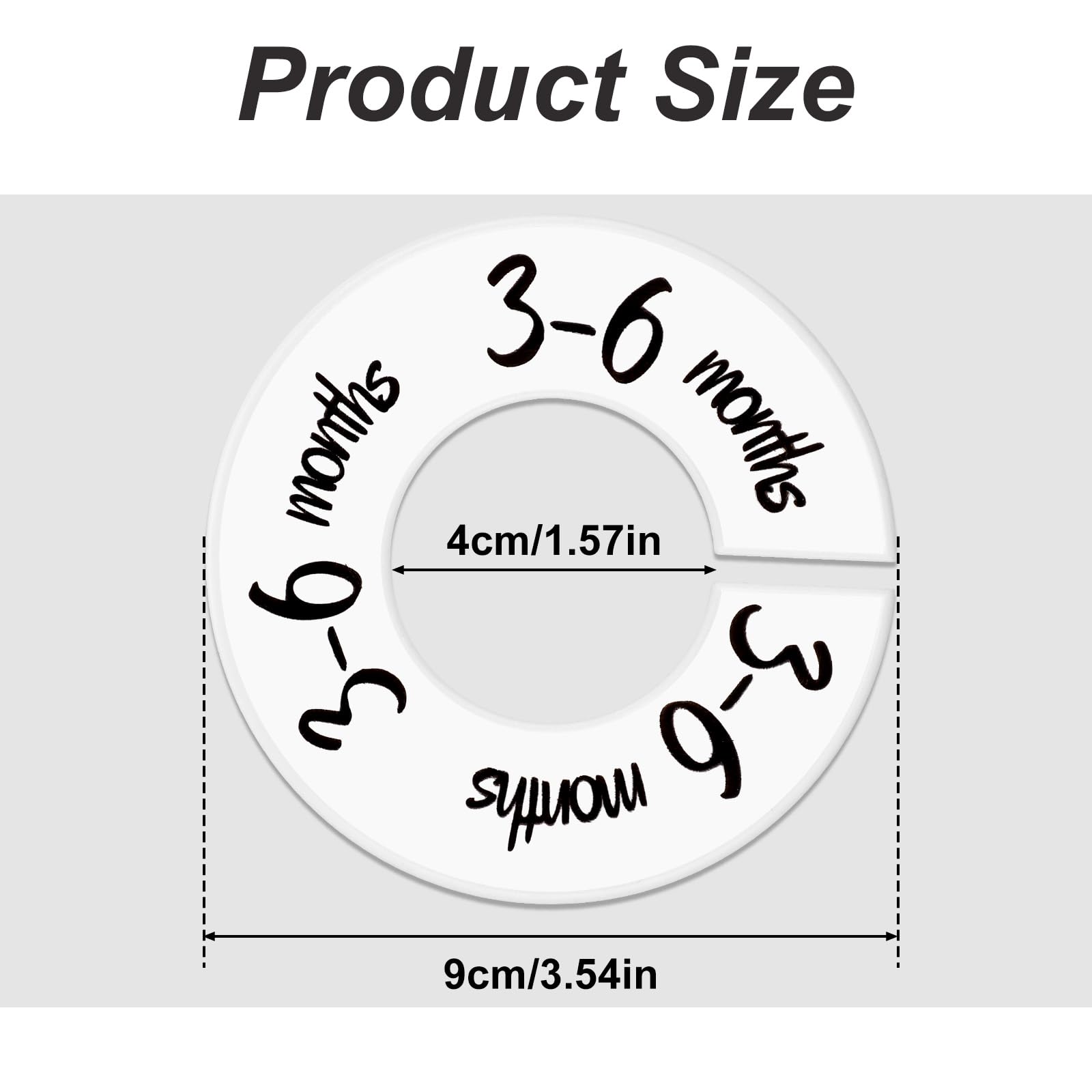 Heclia baby closet dividers age labels visible help find clothes faster.