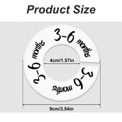 Heclia baby closet dividers age labels visible help find clothes faster.