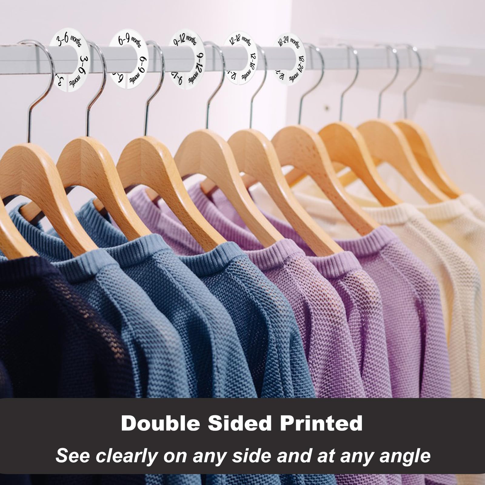 Heclia baby closet dividers durable ABS material resists cracking for long-term use.