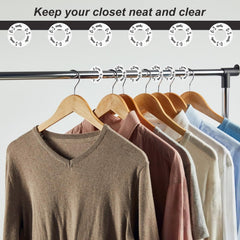 Heclia baby closet dividers rod-compatible design fits most closet rods.