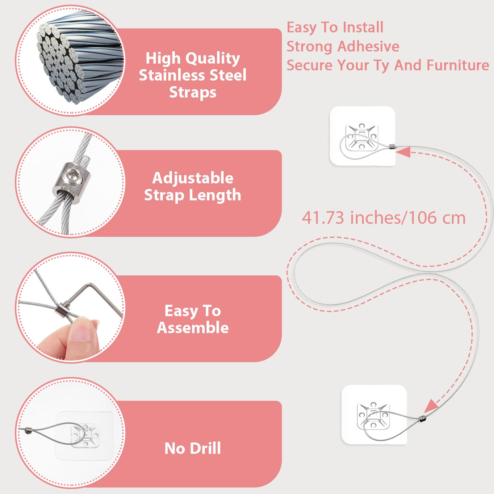 Heclia no-drill adhesive design demonstrates fast, wall-safe setup ideal for renters.