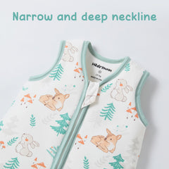 HEDSYOUHH sleep sack with 3-independent-2-way zippers enables quick diaper changes.