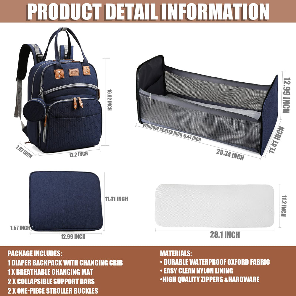 Heegel bag showcasing 15 pockets for organizing baby essentials