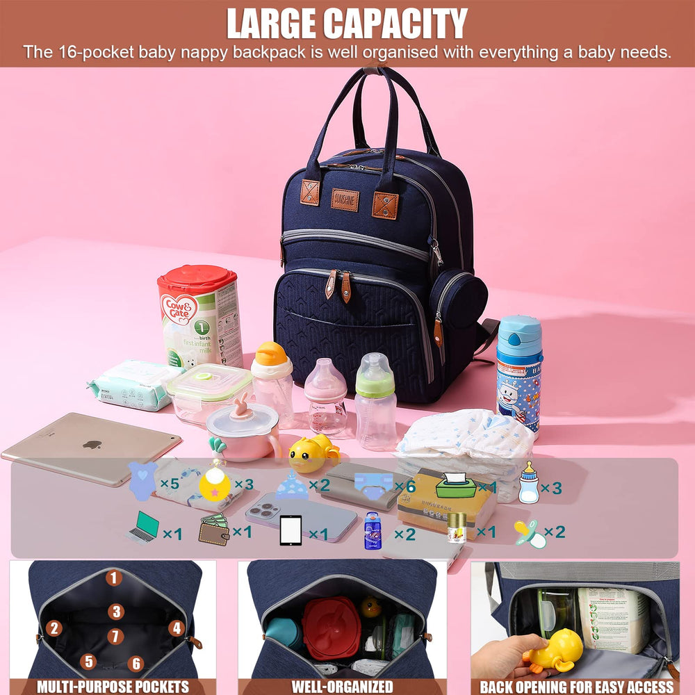 Insulated bottle pockets on Heegel diaper bag backpack