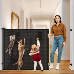 HEELALBABY 48in extra tall gate set up in a doorway for pets and kids protection