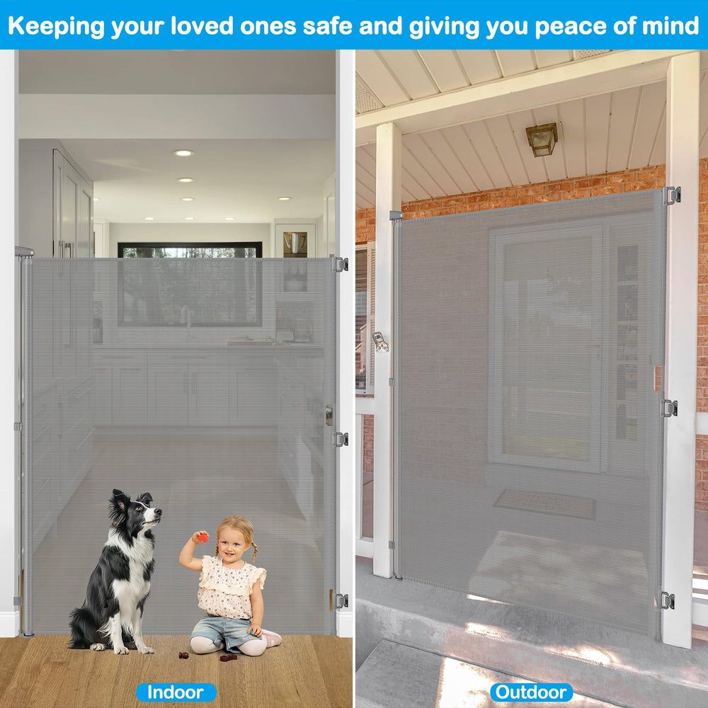 HEELALBABY 72-inch tall gate width range up to 55 inches.
