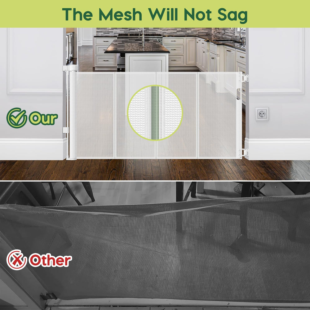 HEELALBABY anti-crawl-mesh keeps toddlers and small pets safe beneath the barrier