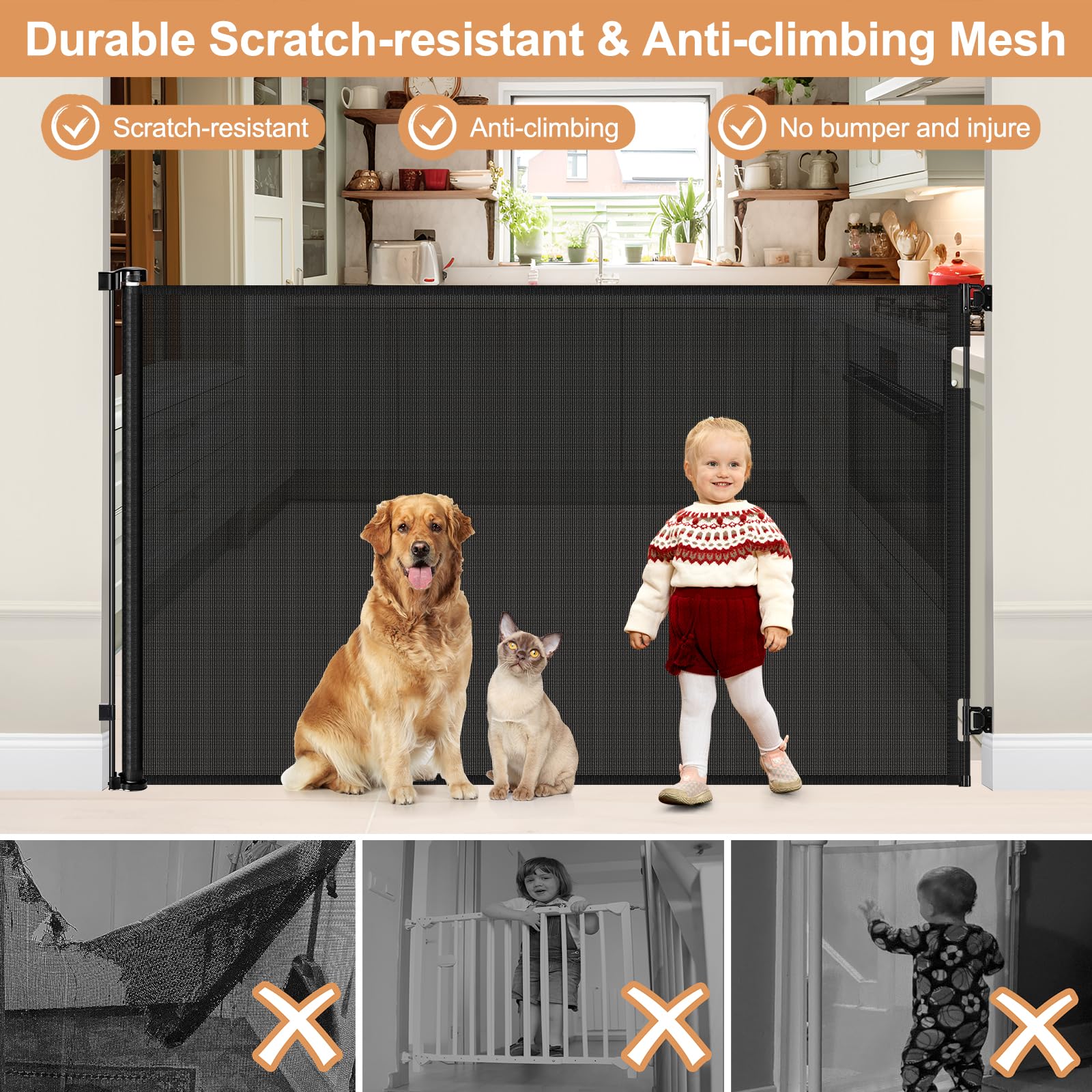 HEELALBABY baseboard-compatible installation reduces gaps near floor