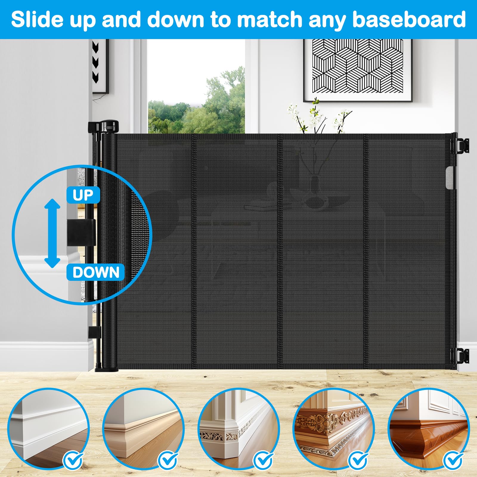 HEELALBABY black-gate-in-home complements modern interiors.