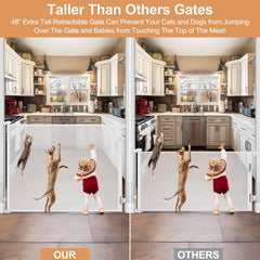 HEELALBABY durable scratch-resistant mesh gate protects walls and prevents climbing.
