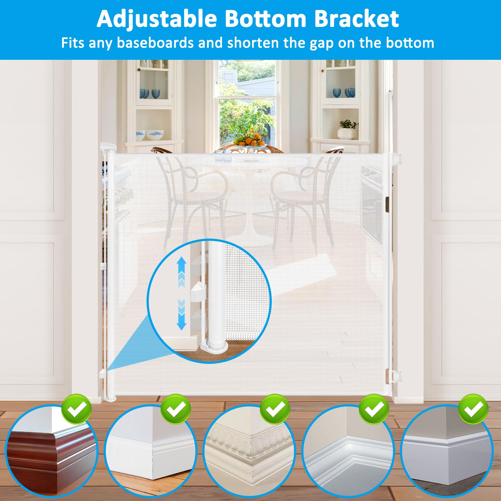 HEELALBABY indoor-outdoor-flexibility gate usable indoors and outdoors.