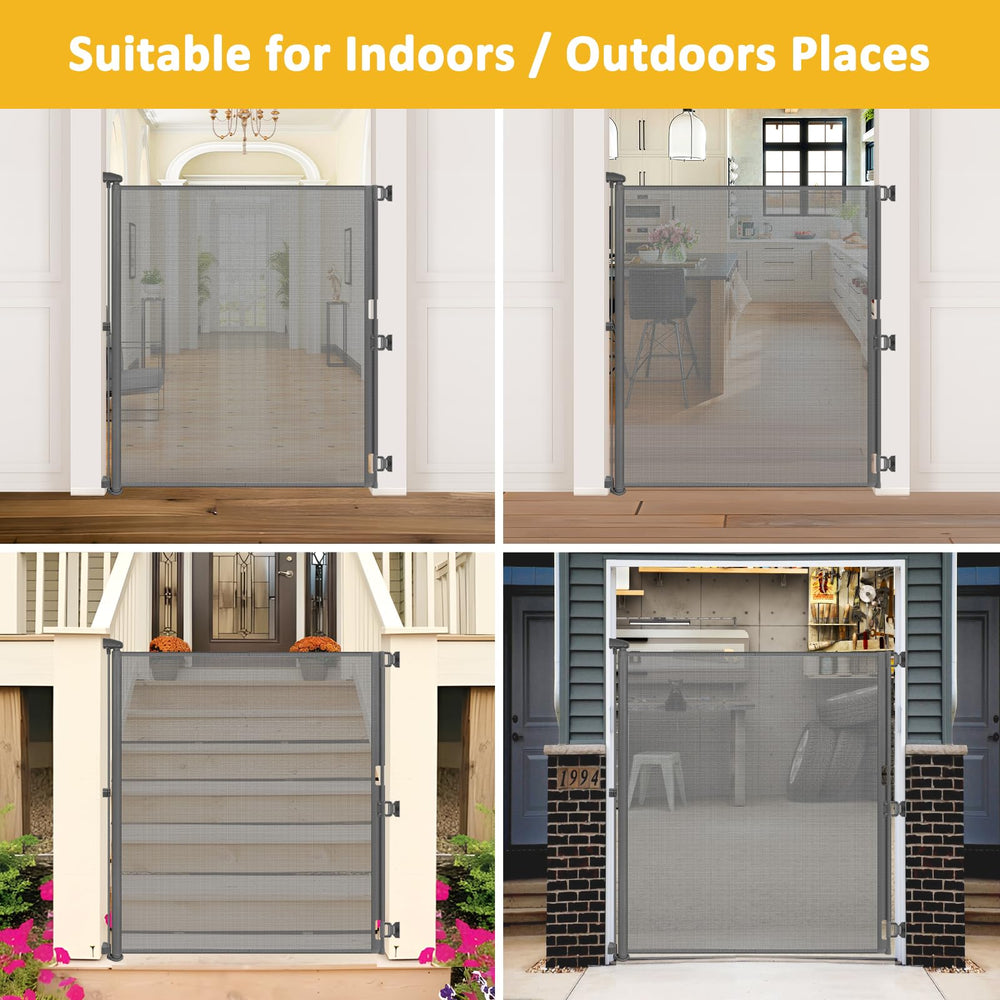 HEELALBABY indoor outdoor gate use fits decks doorways and rooms.