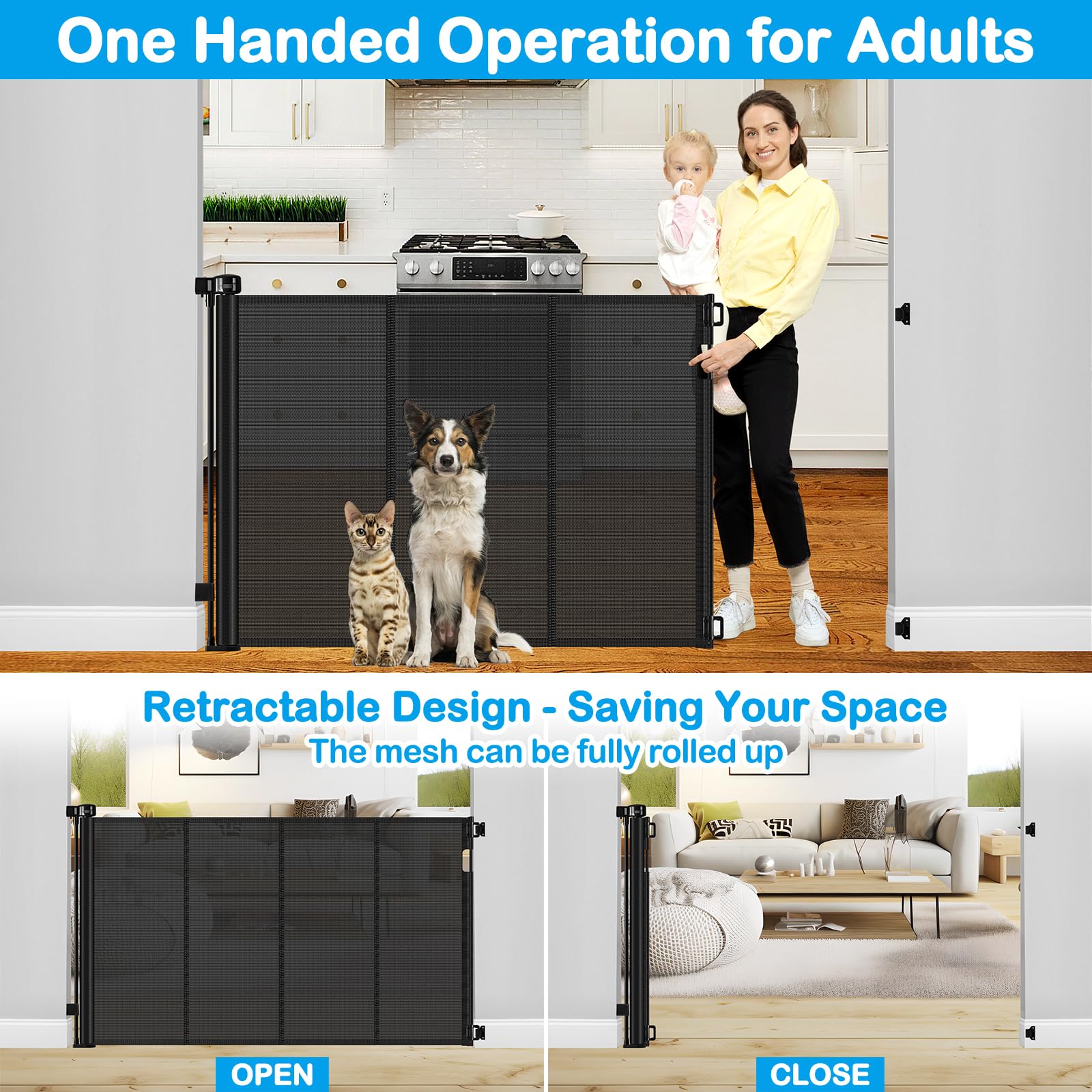 HEELALBABY indoor-outdoor-use-gate fits various spaces.
