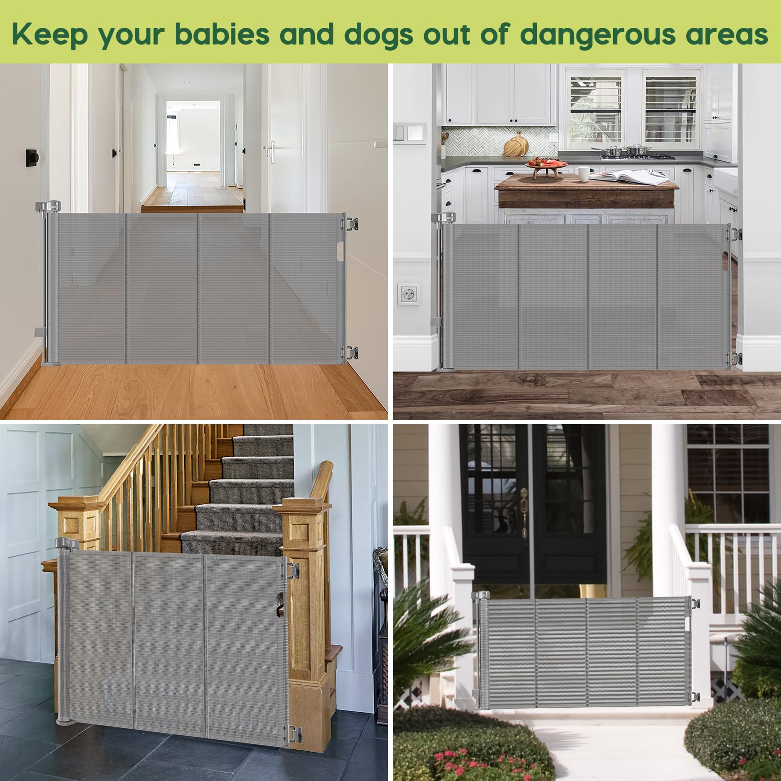 HEELALBABY no-bottom-bars design reduces tripping hazards at home