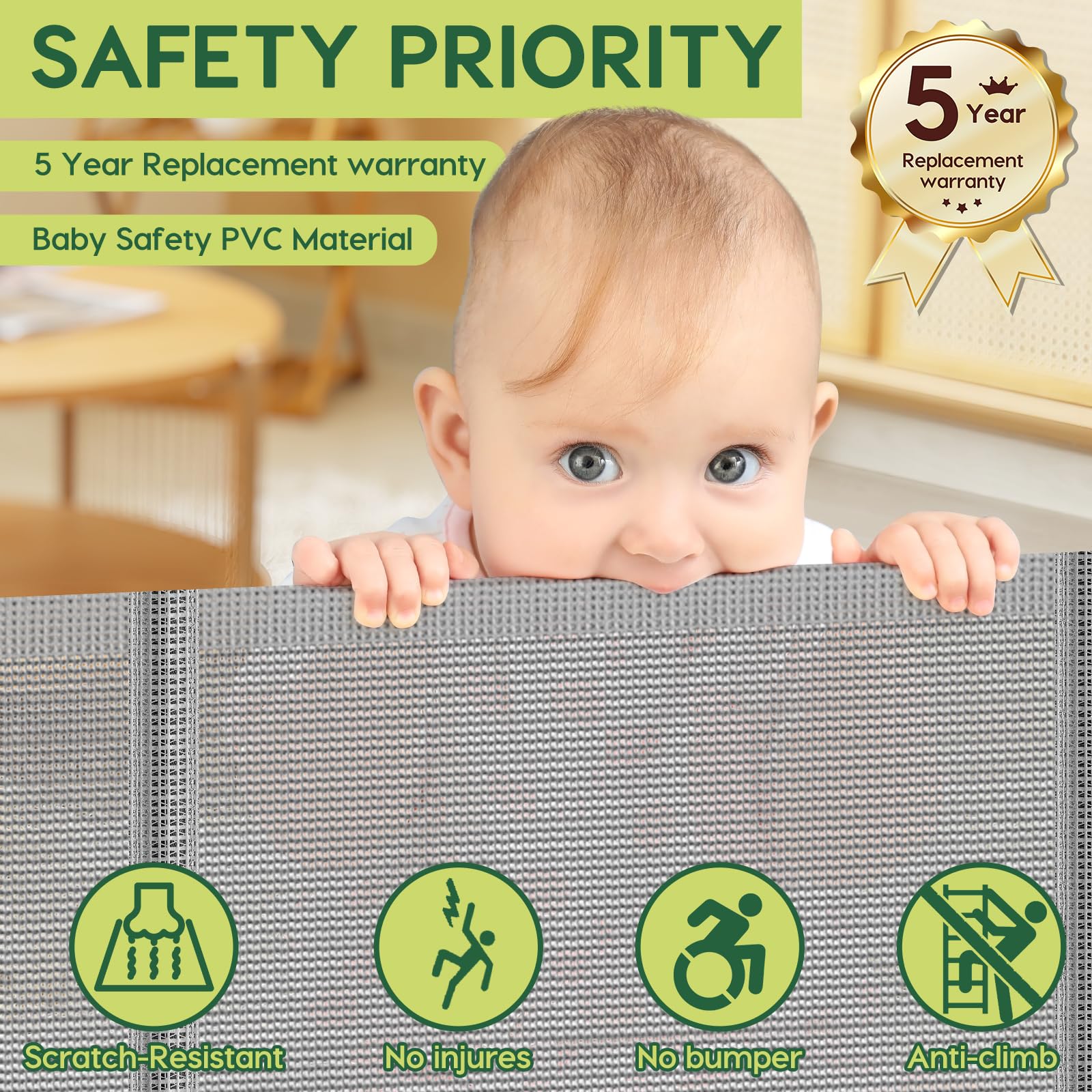 HEELALBABY one-hand locking mechanism enables easy gate control