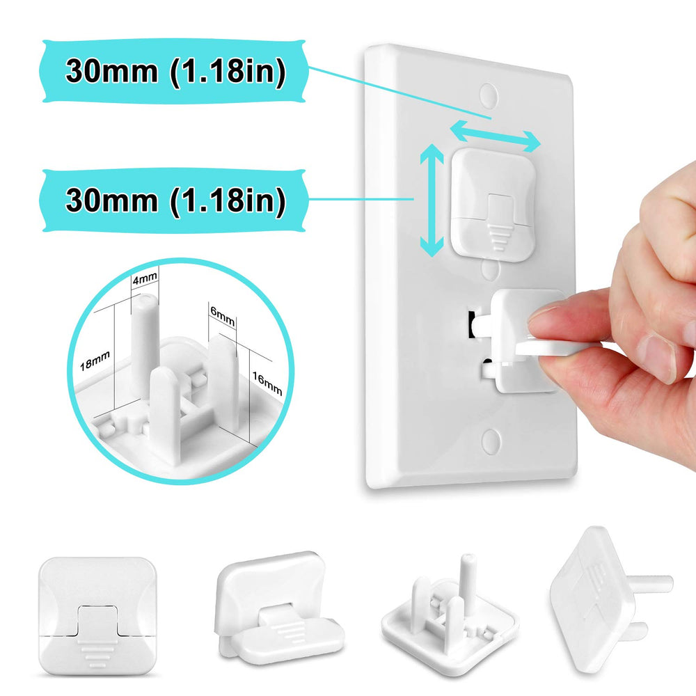 HEELALBABY compact 30mm covers blend with outlets and stay discreet