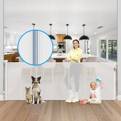 HEELALBABY reinforced gate 42tall-120wide offers tall, wide coverage for large openings.